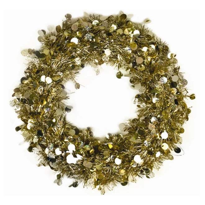 Tinsel Wreath Gold