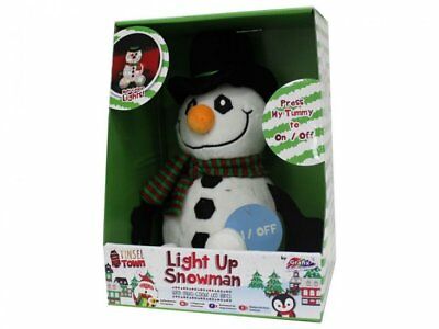 Snowman Multi Colour LED Light Up Plush