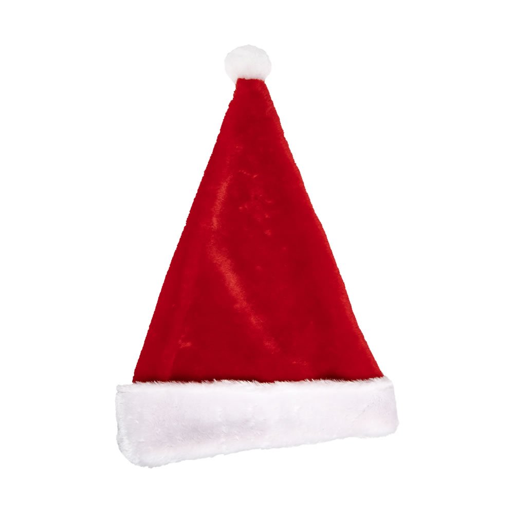PLUSH MERRY CHRISTMAS SANTA HAT
