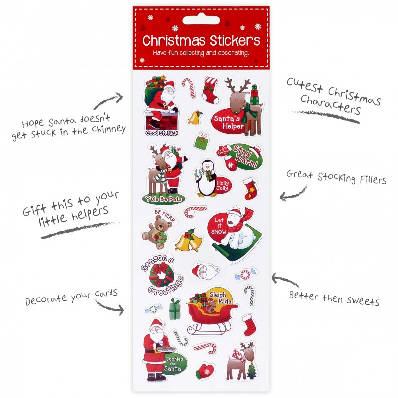 Fun Stickers Christmas Santa Helpers 628